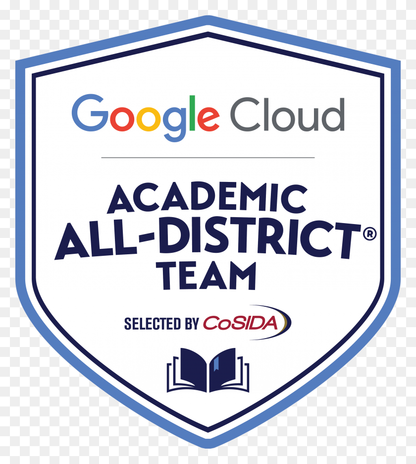 2938x3301 Bw Bender Selected To Google Cloud Academic All District Google Cloud Cosida Academic All District, Text, Armor, Logo HD PNG Download