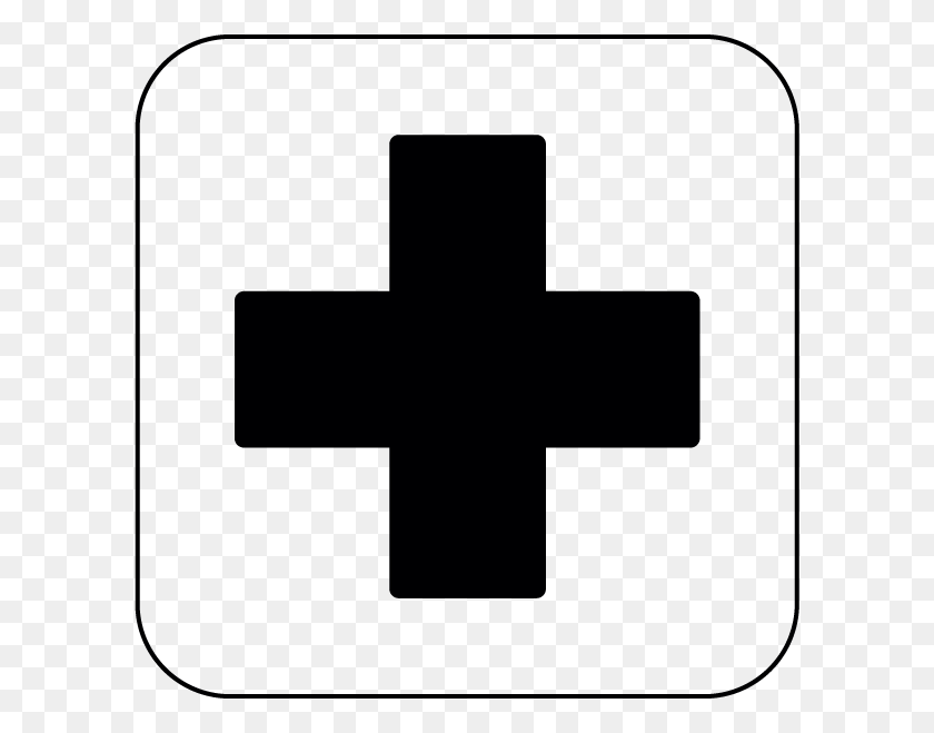 598x599 Bw Cross, Symbol, First Aid, Logo HD PNG Download