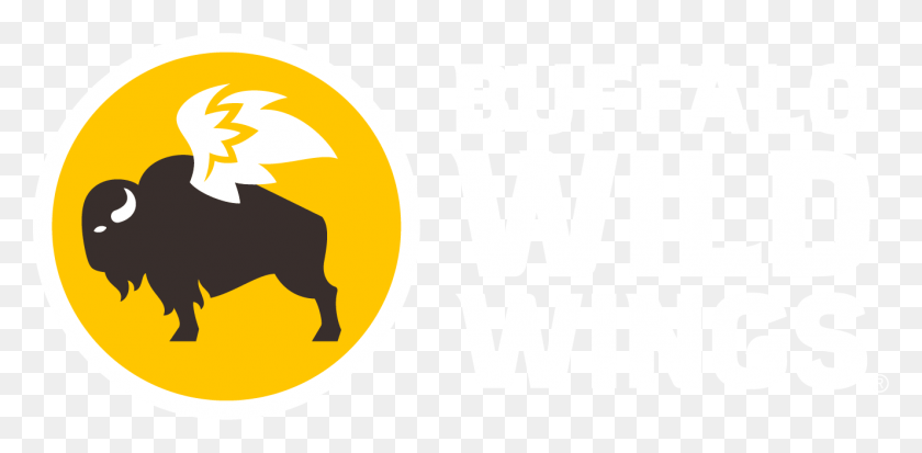 1327x601 Bwws Buffalo Wild Wings Logo Blanco, Mamífero, Animal, Símbolo Hd Png