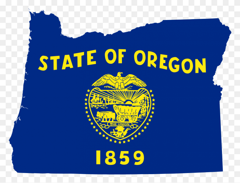 800x596 By Jeff Dobbins July 28 Oregon State Flag Map, Logo, Symbol, Trademark HD PNG Download