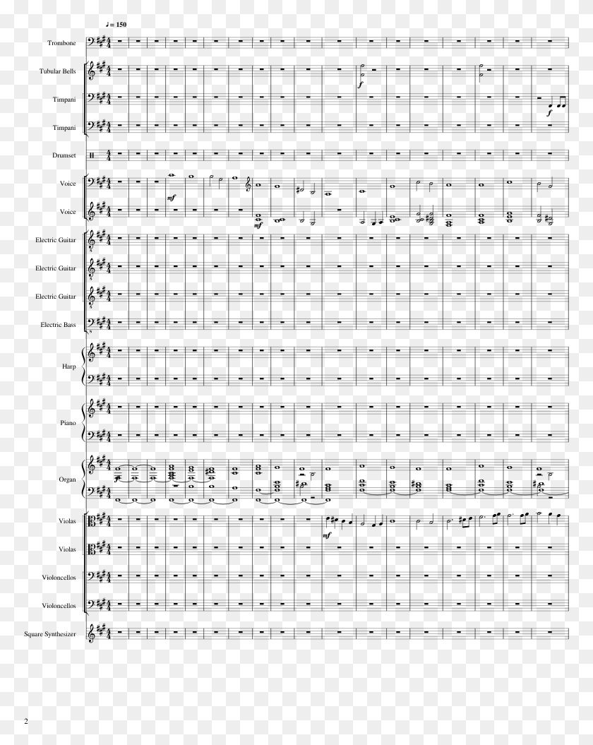 773x995 Byakuya True Light Sheet Music Composed By Single Calligraphy, Gray, World Of Warcraft HD PNG Download