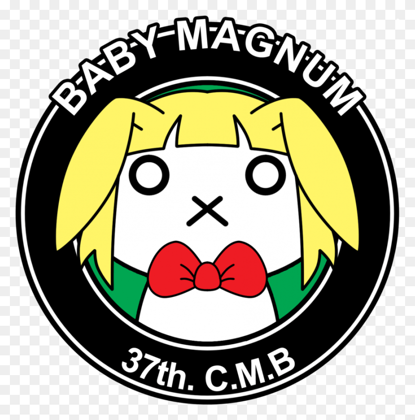 868x881 C Wanimeanimebaby Magnum Baby Magnum Heavy Object, Label, Text, Sticker HD PNG Download