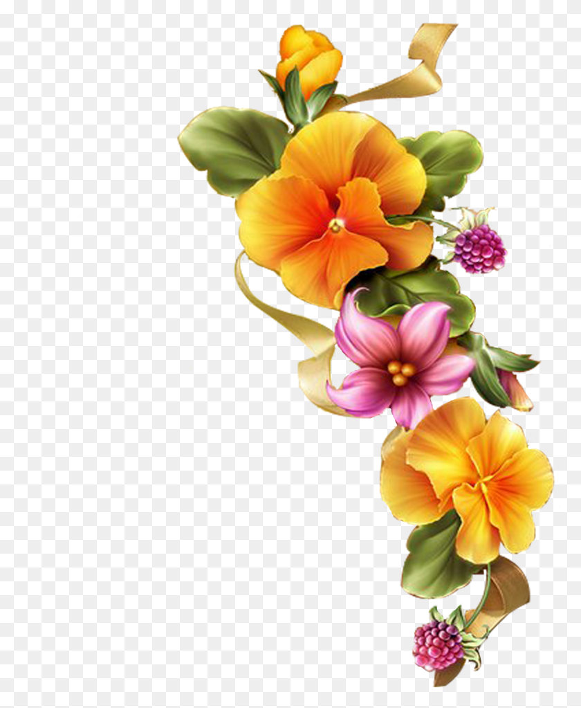 2006x2477 C3246 8499c47c Orig Floral Border Pansies Flower Floral Embroidery, Plant, Graphics HD PNG Download