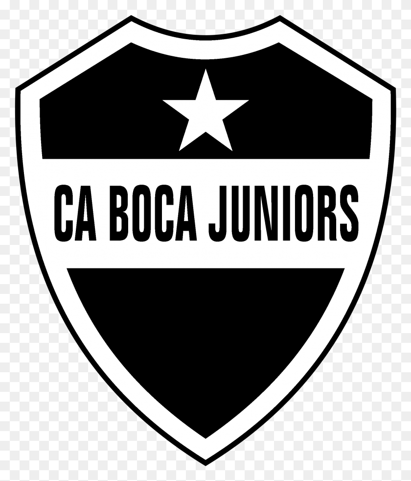 1853x2191 Descargar Png Ca Boca Juniors De Bermejo Logo Blanco Y Negro, Armadura, Símbolo, Símbolo De La Estrella Hd Png