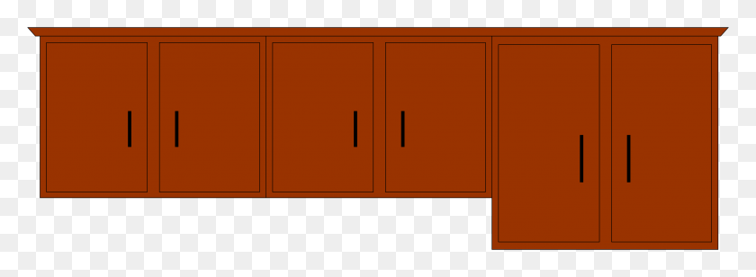 2698x858 Cabinet Clipart Cupboards Kitchen Clipart, Furniture, Closet, Cupboard HD PNG Download