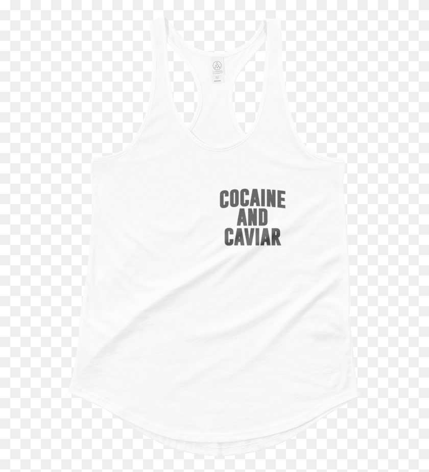 575x865 Cac Diamond Inter Mockup Flat Front White Active Tank, Clothing, Apparel, Tank Top HD PNG Download