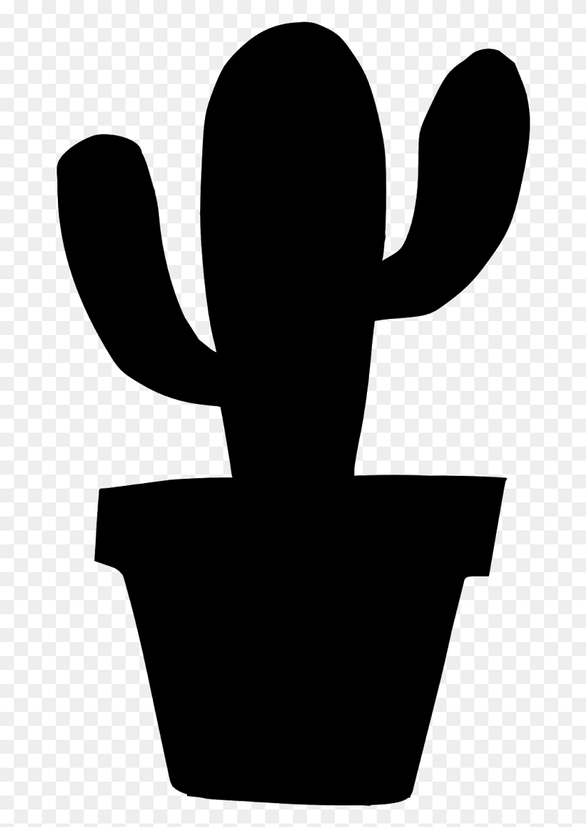 680x1125 Cactus Black And White Silhouette Cactus Silhouette Transparent, Gray, World Of Warcraft HD PNG Download