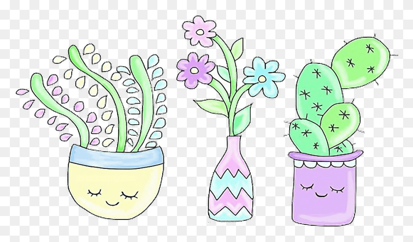 936x520 Cactus Clipart Aesthetic Plants Kawaii, Plant, Flower, Blossom HD PNG Download