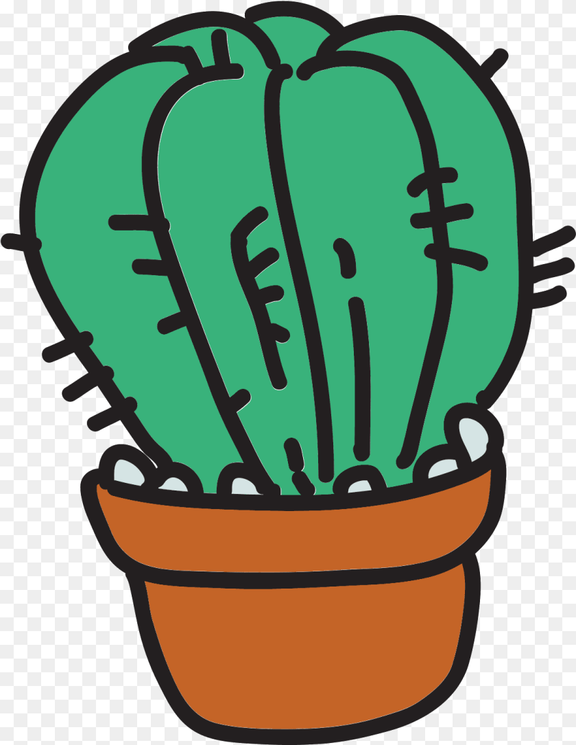 Cactus In Pot Icon Cacti Doodle, Plant, Dynamite, Weapon Transparent PNG
