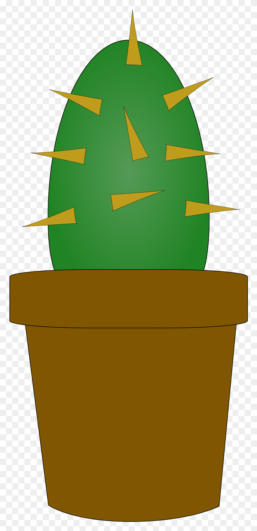 894x1921 Cactus Pot Plant Prickly Clipart, Symbol, Recycling Symbol, Green HD PNG Download