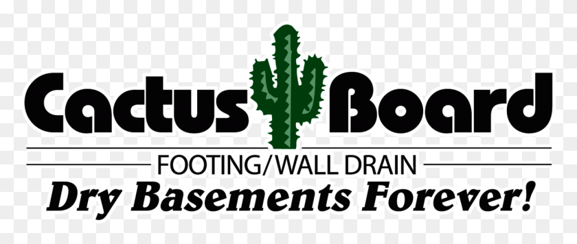 1202x457 Cactusboard Basement Drain Foundation Footing Wall Types Of Cactus Plants, Plant, Label, Text HD PNG Download