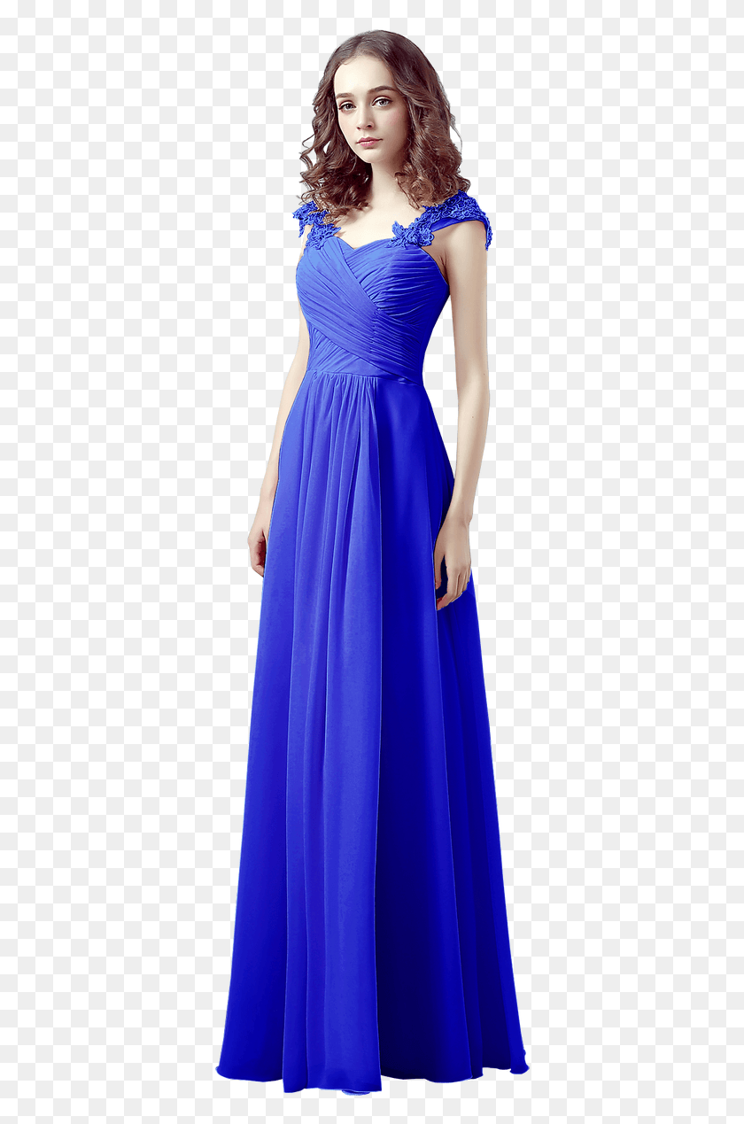 360x1209 Cadbury Purple Light Blue Royal Blue Gown, Clothing, Apparel, Evening Dress HD PNG Download