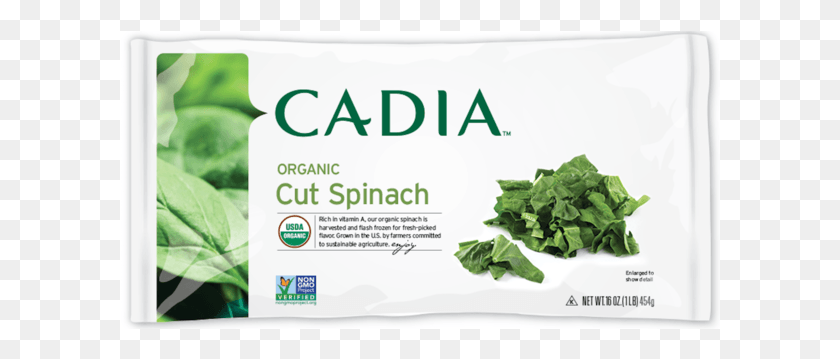 601x299 Cadia Organic Cut Spinach Cadia, Plant, Vegetable, Food HD PNG Download