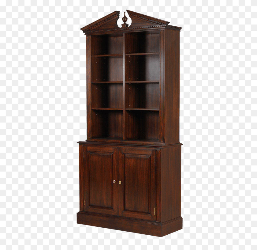 523x756 Cadogan Square Bookcase With Pediment Amp Fielded Doors China Cabinet, Furniture, Cupboard, Closet HD PNG Download