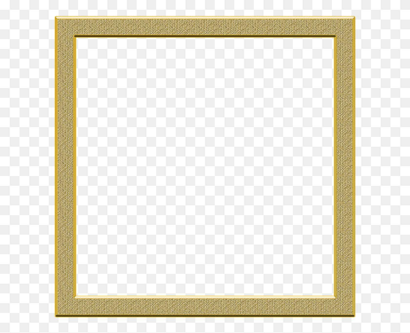 621x621 Cadre Transparent Square Gold Frame Border, Blackboard, Rug HD PNG Download