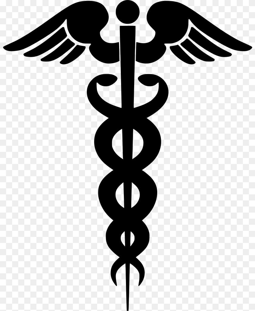 821x1024 Caduceus Vector, Gray Clipart PNG