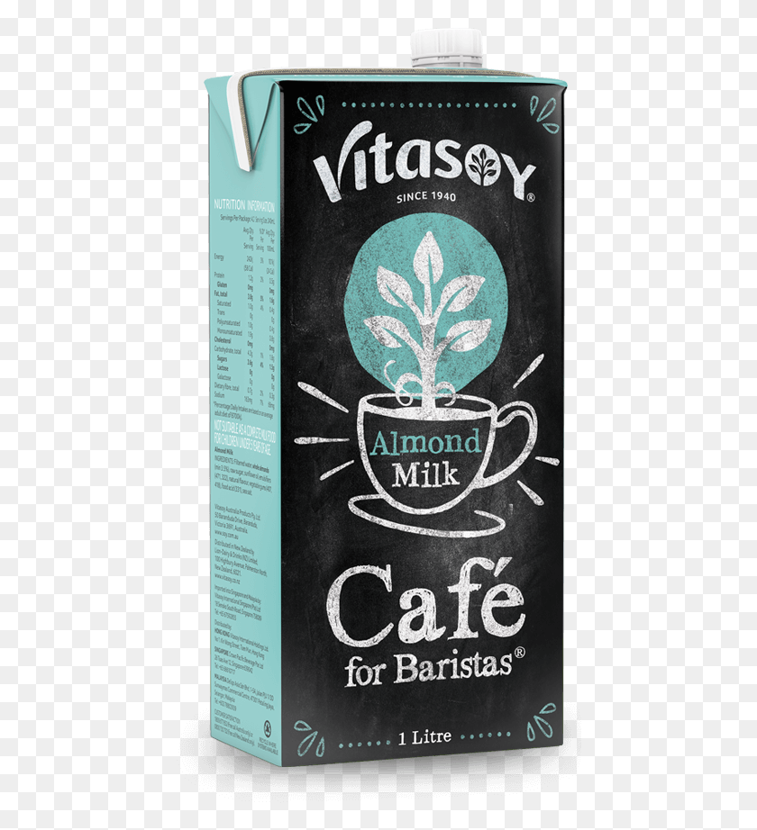 450x862 Descargar Pngcaf For Baristas Almond Vitasoy Almond Milk Café Para Baristas, Cartel, Publicidad, Texto Hd Png
