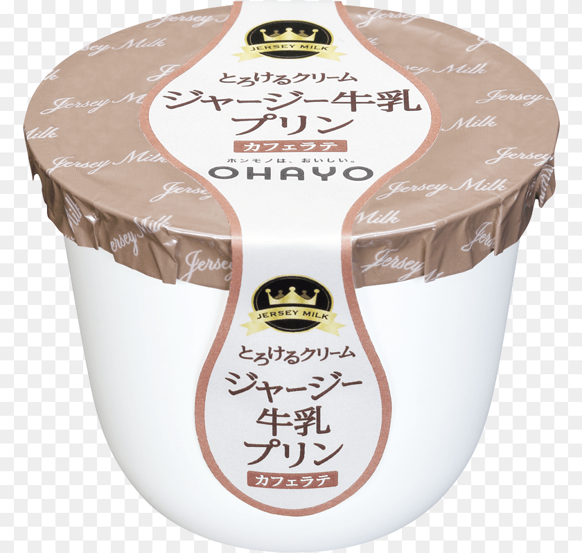 Caff Latte Pudding Made From Jersey Milk, Dessert, Food, Yogurt, Cream Sticker PNG