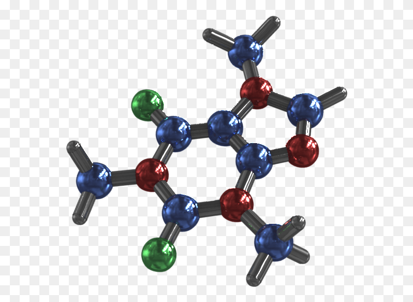 574x554 Png Молекула Кофеина Refl Bead, Аксессуары, Аксессуар, Сфера Hd Png Скачать