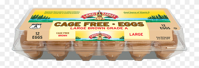 743x229 Cage Free Eggs Land O Lakes Large Brown Eggs, Label, Text, Food HD PNG Download