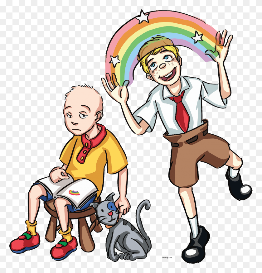 3262x3413 Caillou And Spongebob Human Clipart Ya Ready Kids, Person, Performer, People HD PNG Download