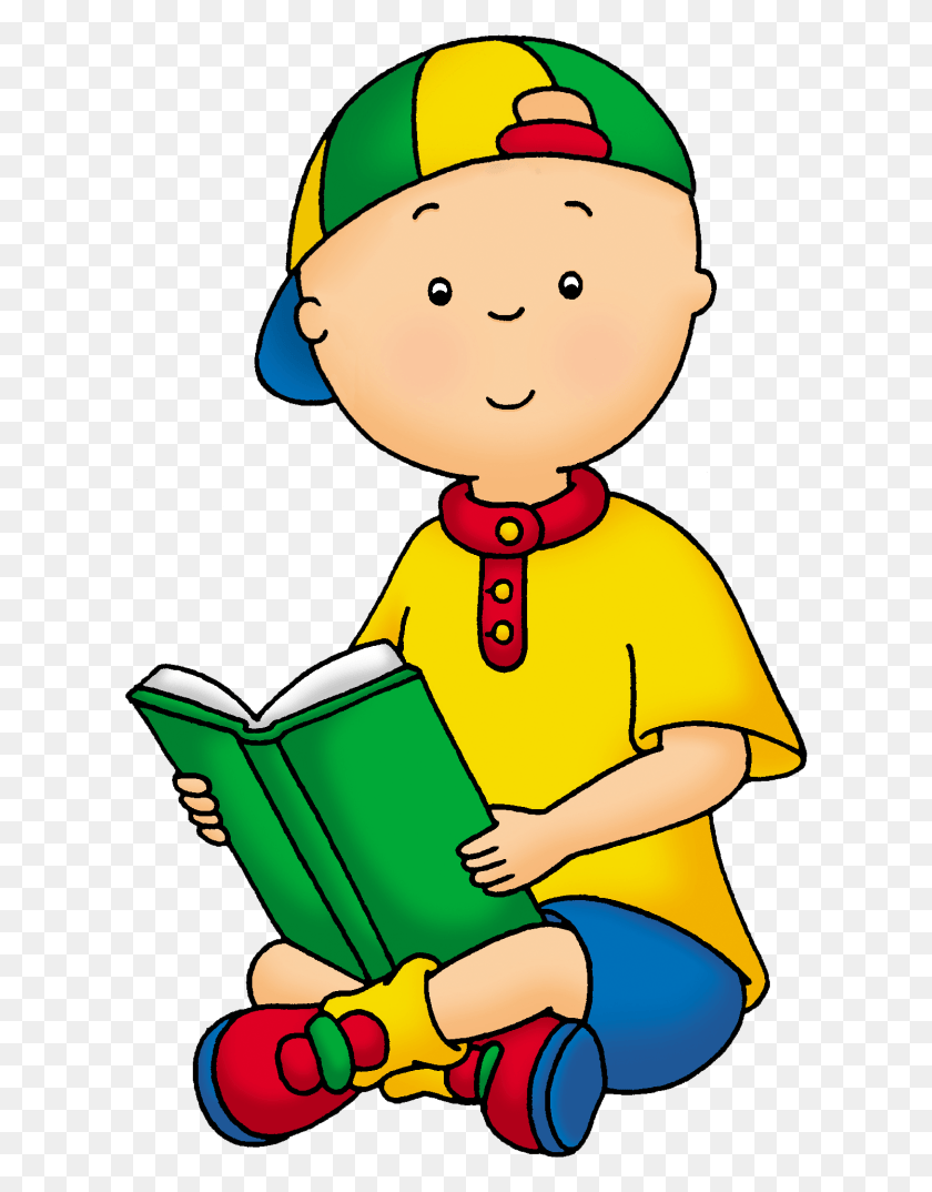 616x1014 Caillou Pack Caillou Reading A Book, Snowman, Winter, Snow HD PNG Download