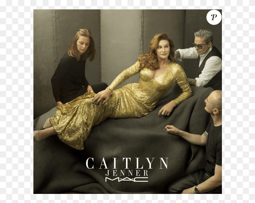 622x610 Caitlyn Jenner Pour Mac Cosmetics Mac Cosmetics Caitlyn Jenner, Clothing, Person, Evening Dress HD PNG Download