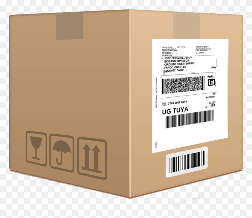 935x801 Caja Con Guia Fedex Caja Fedex, Картон, Доставка Пакетов, Картонная Коробка Png Скачать