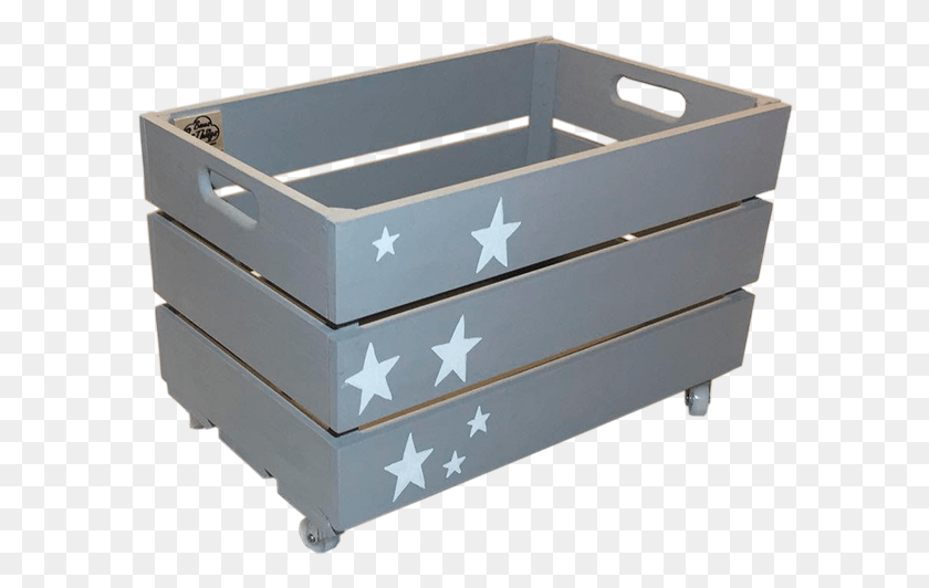594x472 Caja De Madera Gris Con Estrellas Blancas Cajón, Box, Crate Hd Png