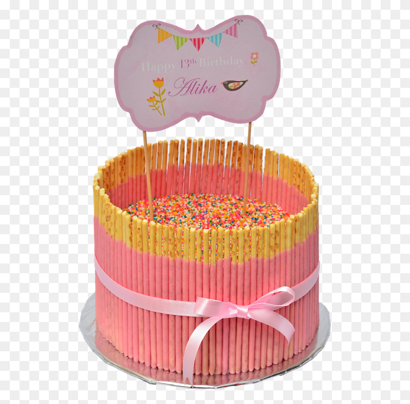 517x768 Cake Alikacookiesncakes Com Strawberrypocky Cakesprinkle Kue Ulang Tahun Hiasan Pocky, Dessert, Food, Crib HD PNG Download