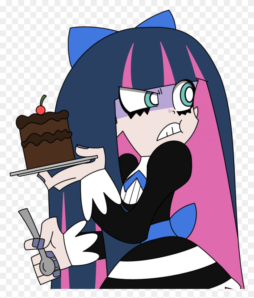 826x978 Cake By Airedaledogz Panty And Stocking Stocking Cake, Sunglasses, Accessories, Accessory HD PNG Download