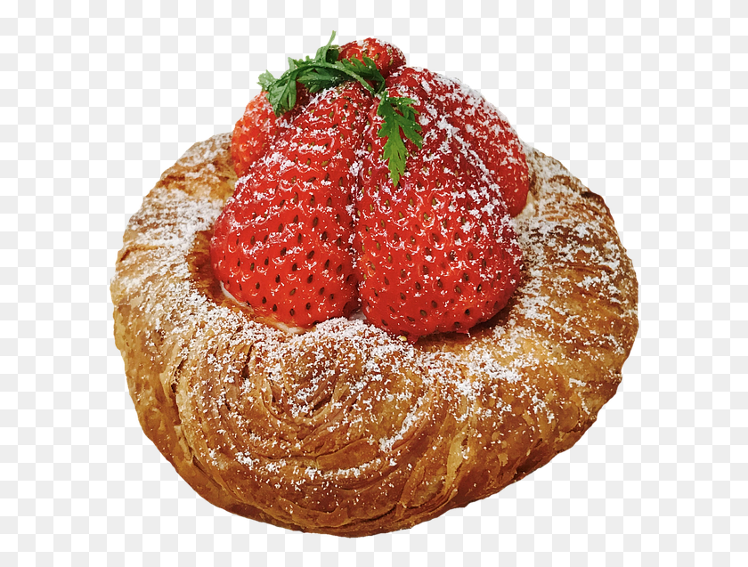 601x577 Cake Tart Strawberries Pastries Dessert Pastries, Strawberry, Fruit, Plant HD PNG Download