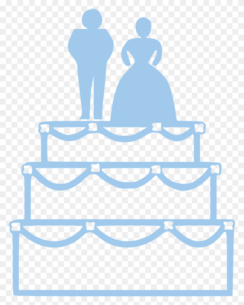 1007x1280 Cake Wedding Couple Blue Wedding Cake Clipart, Furniture, Chair, Statue HD PNG Download