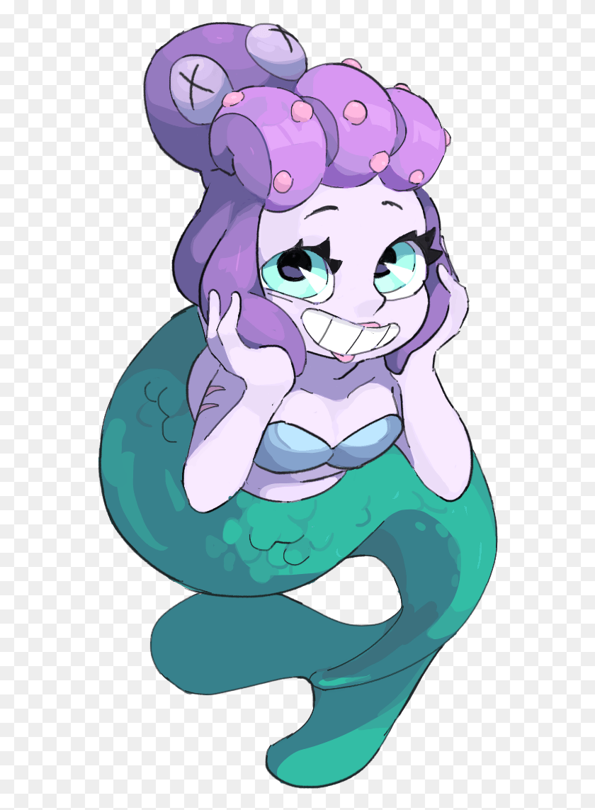 566x1083 Cala Maria Drawn By Kundroid Cuphead Fanart, Comics, Book, Mammal HD PNG Download