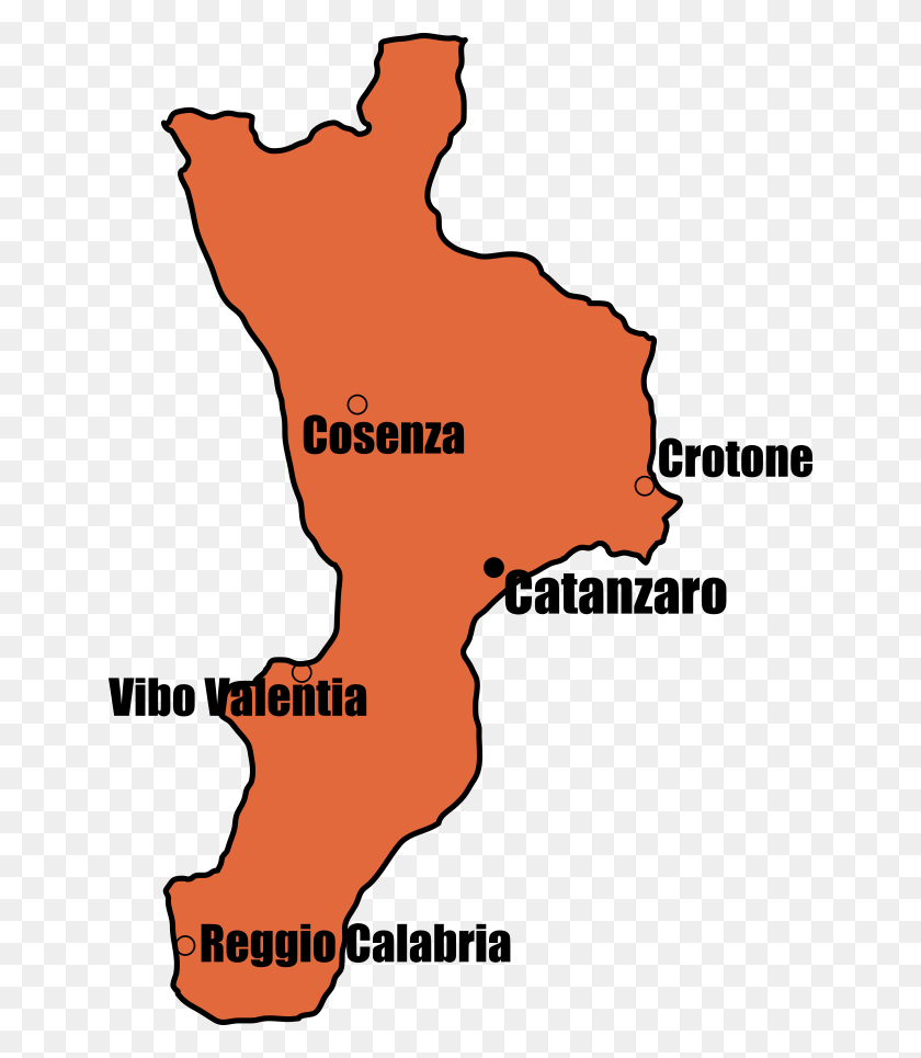 642x905 Calabria Italy Calabria Map Map, Plot, Diagram, Atlas HD PNG Download