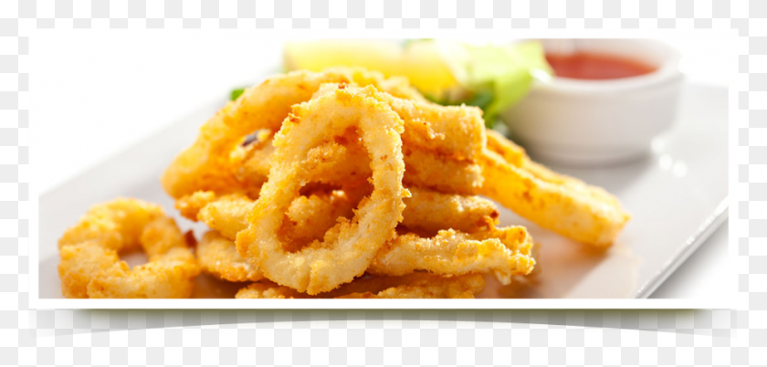 925x406 Calamari Squid, Fries, Food, Pasta HD PNG Download
