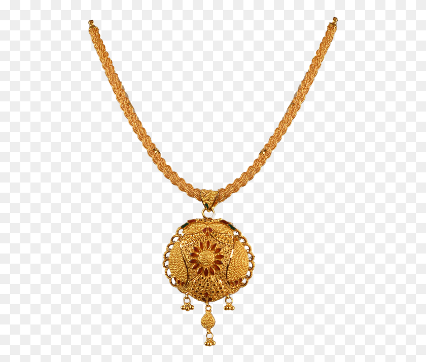 495x654 Calcutta Design Gold Necklace Calcutta Gold Necklace Designs, Pendant, Jewelry, Accessories HD PNG Download