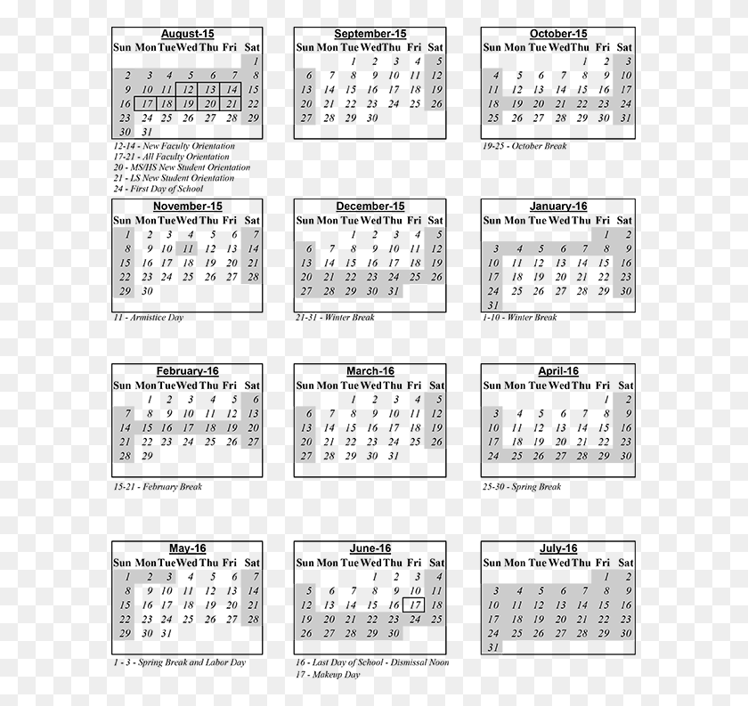 589x733 Calendar 2015 2016 Kalendar 2017 Srbija Pdf, Text, Alphabet, Number HD PNG Download