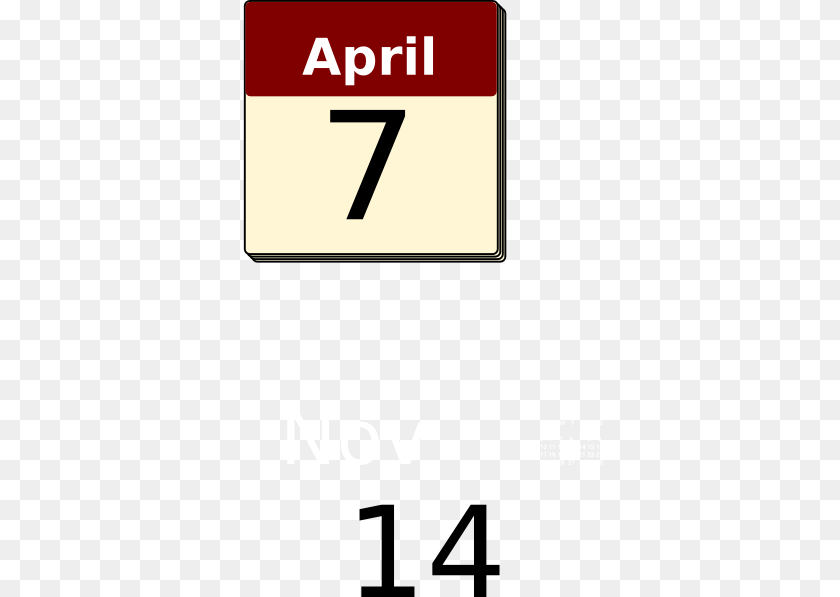 426x597 Calendar April Clip Art, Text, Number, Symbol Transparent PNG