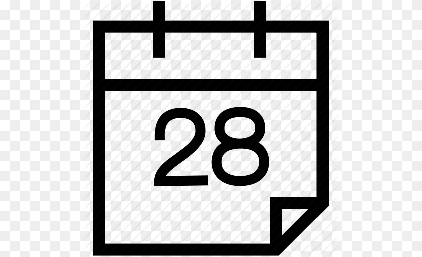 512x512 Calendar Icon, Bag, Text, Number, Symbol Transparent PNG