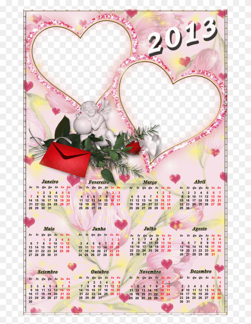 683x1024 Calendario 2013 De Amor Para Parejas Сердце, Текст, Календарь Hd Png Скачать