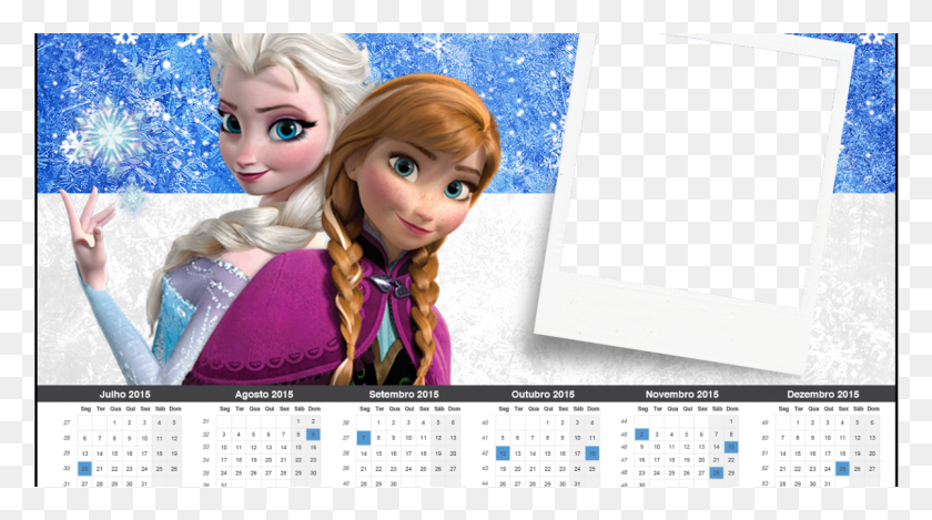 1200x630 Descargar Png Calendario Elsa Y Ana 2018, Texto, Calendario, Muñeca Hd Png