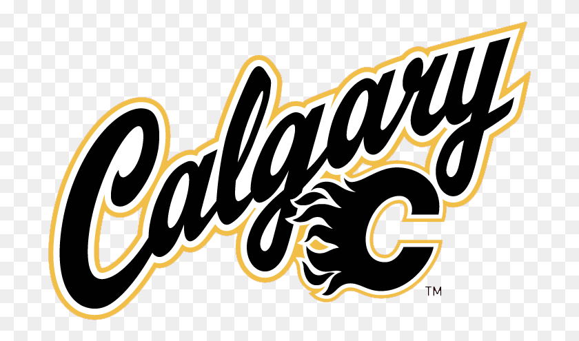 702x435 Calgary Flames Logo, Text, Label, Calligraphy HD PNG Download