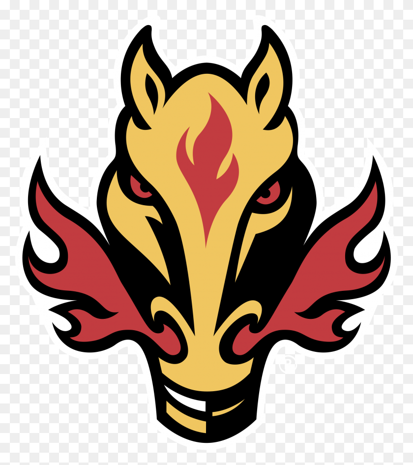 1929x2191 Calgary Flames Logo Transparent Calgary Flames Horse Logo, Fire, Flame, Light HD PNG Download