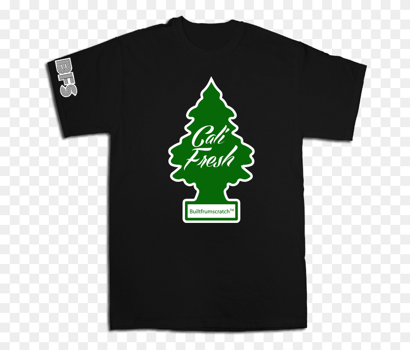 665x656 Cali Fresh Greenwhiteblack Tee Christmas Tree, Clothing, Apparel, T-shirt HD PNG Download