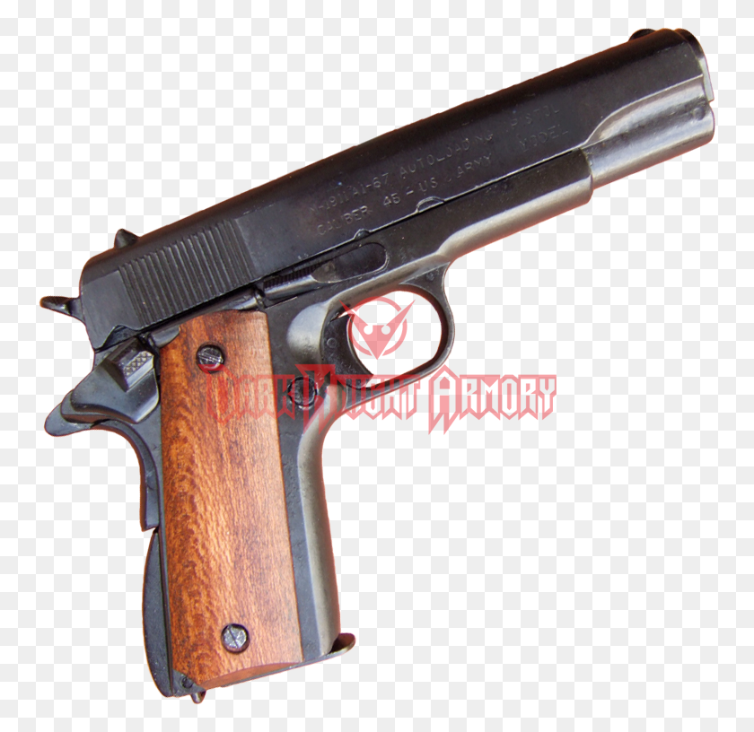 756x756 Caliber Automatic Pistol Wood Grip Pistol With Wood Grip, Gun, Weapon, Weaponry HD PNG Download