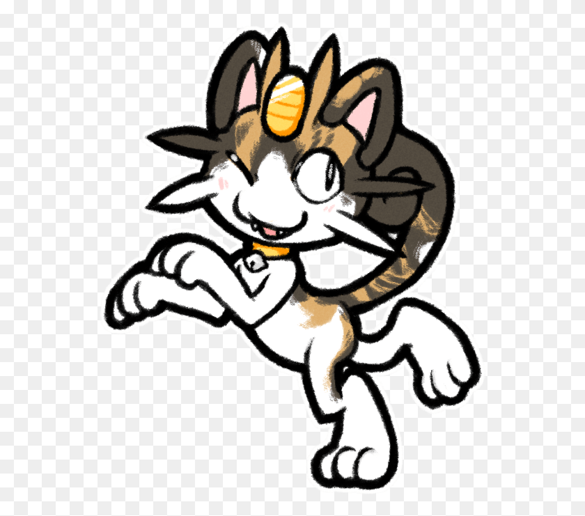 558x681 Calico Meowth Png