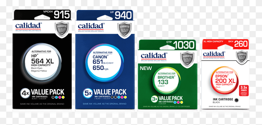 761x343 Calidad Ink Cartridges Ink Cartridge, Text, Label, Poster HD PNG Download