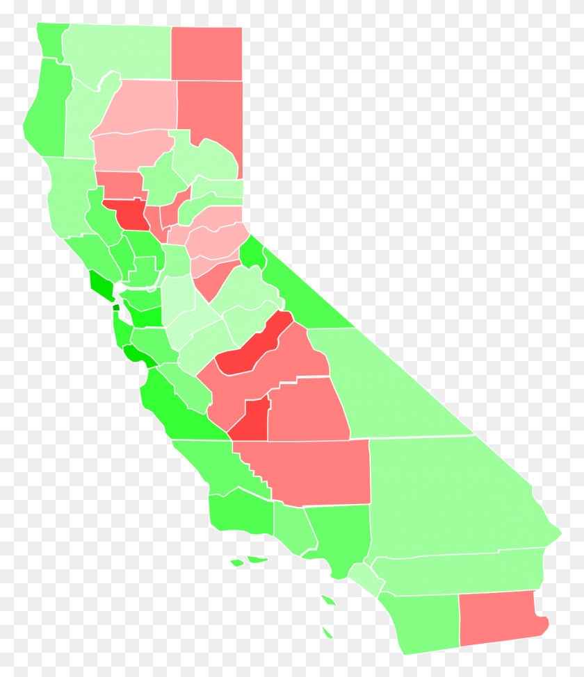 1164x1366 California 2018 Election Results, Map, Diagram, Atlas HD PNG Download