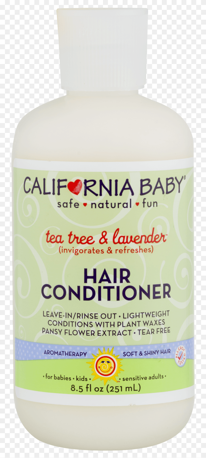 749x1801 California Baby Hair Conditioner Tea Tree Amp Lavender Produit Enlever Colle Pansement, Mayonnaise, Food, Bottle HD PNG Download